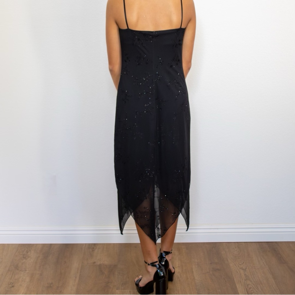 city triangles sparkly glitter black prom/formal dress